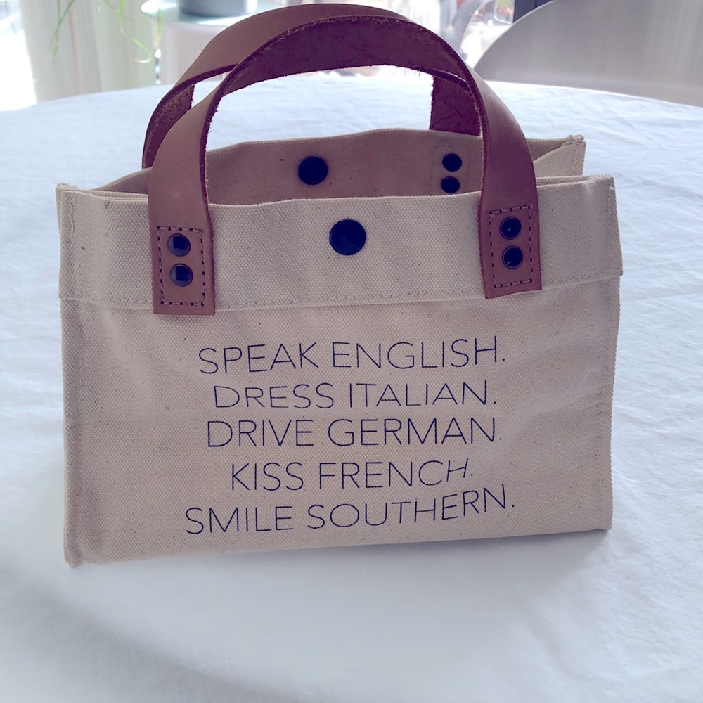Mini tote made in USA snap closure never used NEW